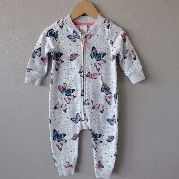5 for $10 H&M pyjama 4-6m one piece nay girl sleeper - Picture 3 of 8